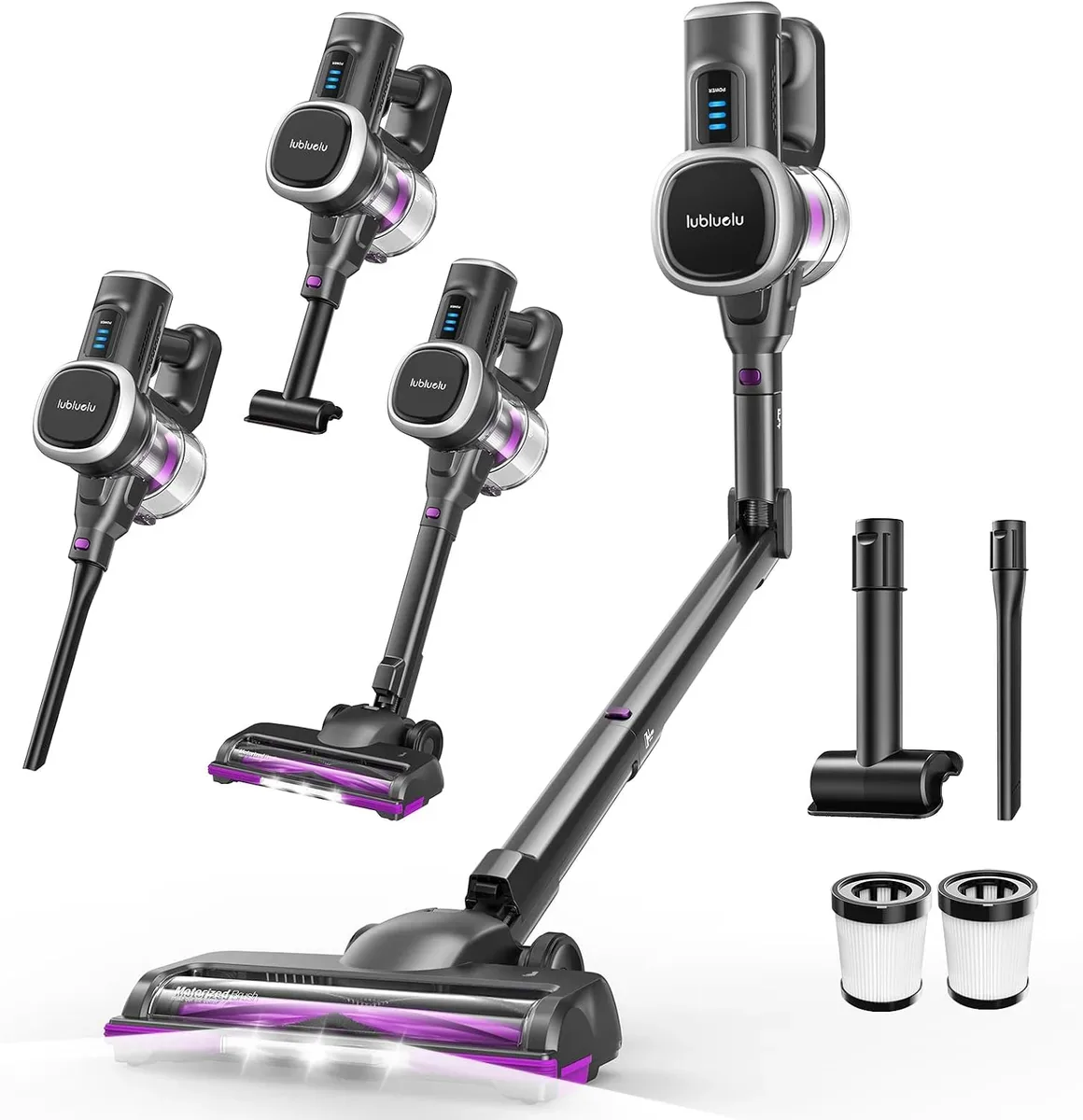 Lubluelu aspirateur balai sans fil à tube pliable