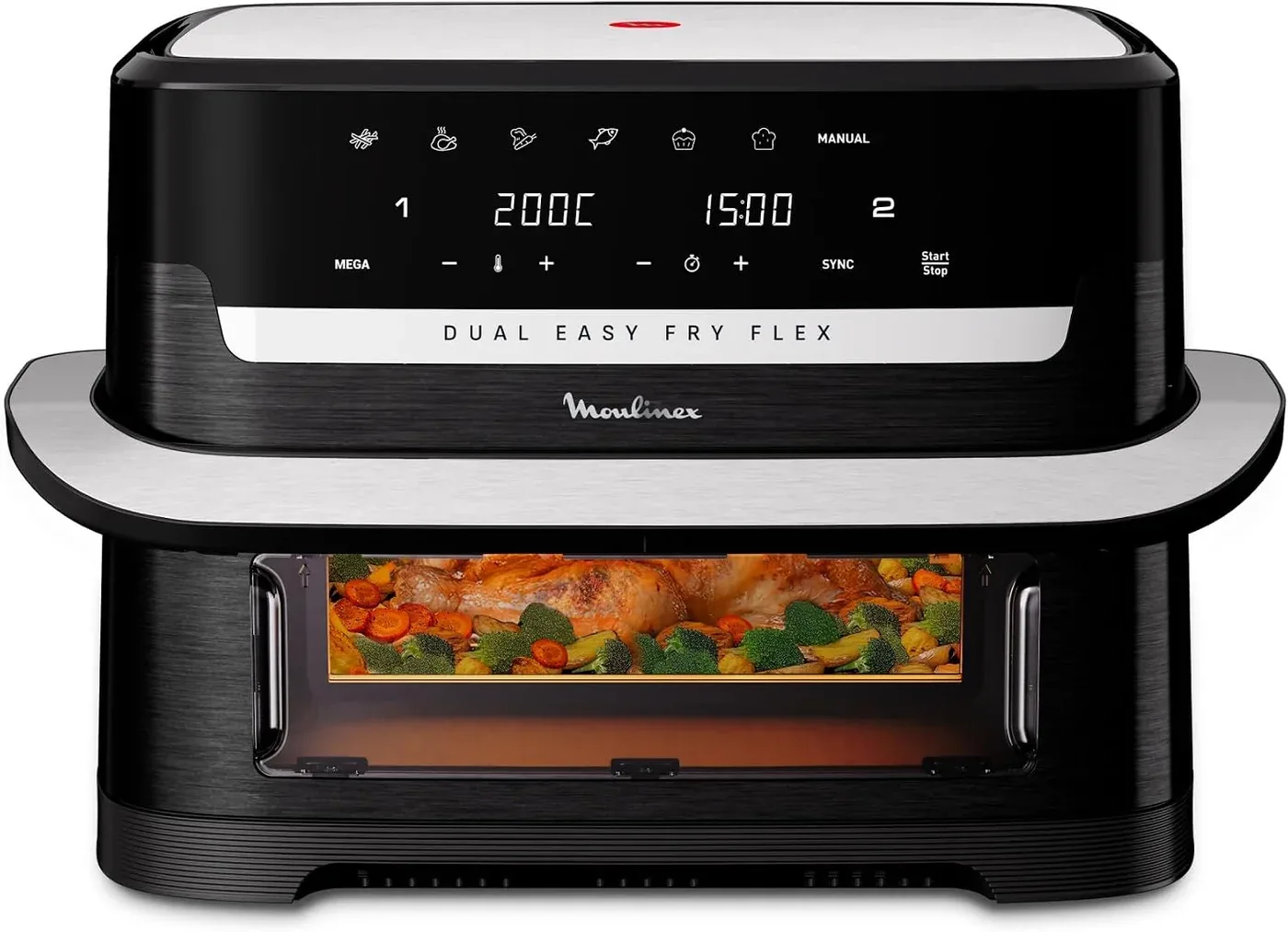Moulinex Easy Fry Dual Flex 9 L, deux zones
