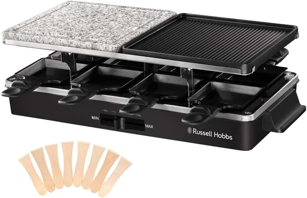 Russell Hobbs raclette 3 en 1, 8 personnes 1400 W