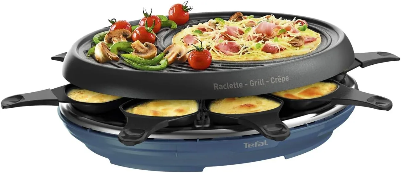 Tefal Colormania, raclette grill et crêpes 8 personnes