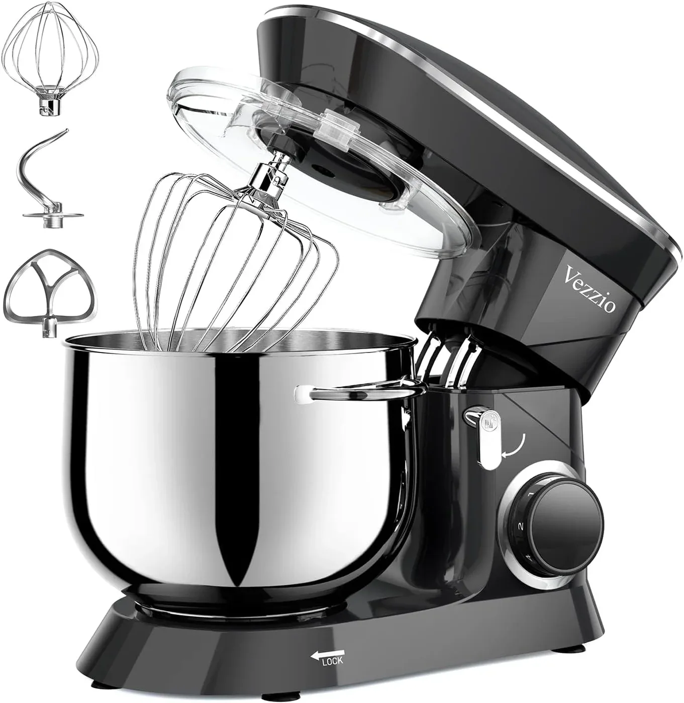 Vezzio robot pâtissier 1500 W, bol inox 8,5 L